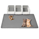 GRELY XXL cat litter mats with honeycomb surface trapping litter and protecting floors.