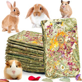 GREMBEB 24pc rabbit toy pack close-up showing crispy texture for chewing