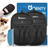GRENTY pet hair removal glove front view shows quick fur pickup