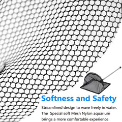 Soft nylon mesh is non-toxic and fish-friendly.