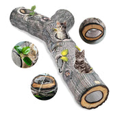 GRETMIX Cat Tunnel tree trunk foldable design for easy storage.