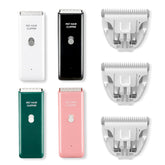 Grimgrow ceramic blade set close-up, replacing blades for pet clippers.