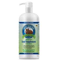 Grizzly Algal Plus bottle label highlighting plant-based omega source for pets