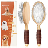 GROOMAGE dog brush with 27mm pins for deep detangling on long coats
