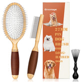 GROOMAGE dog brush longhaired 27mm pins for gentle deshedding and coat smoothing