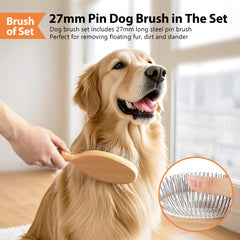 GROOMAGE dog comb with ergonomic rubber handle for comfortable grooming sessions