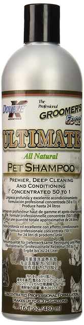 Groomer's Edge Ultimate pet shampoo bottle for deep cleaning and conditioning.