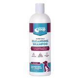 Groomer's GOOP glossy coat cleansing bottle highlights deep-clean for cleaner fur.
