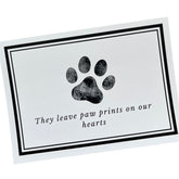 Groomers Margins paw-print sympathy cards 16-pack for comforting clients after pet loss