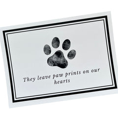 Groomers Margins paw-print sympathy cards 16-pack for comforting clients after pet loss