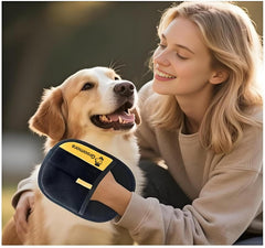 Groomora glove used during laundry to lift pet hair