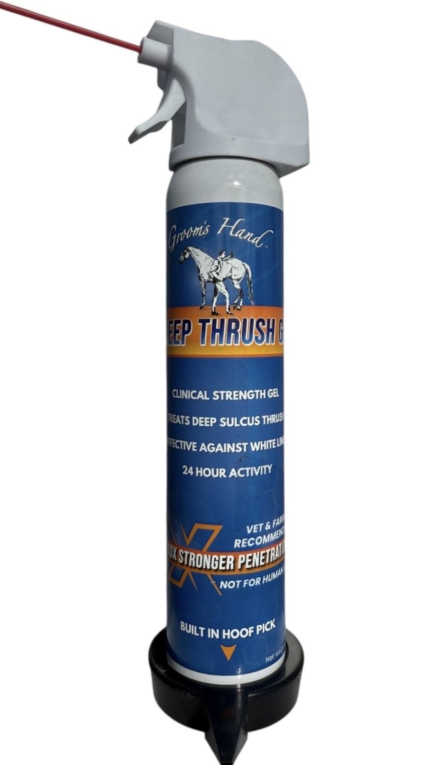 Grooms Hand Deep Thrush Gel bottle for hoof care and routine maintenance.