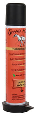 Grooms Hand Thrush Solution bottle for hoof care, easy-to-apply support in routine grooming.