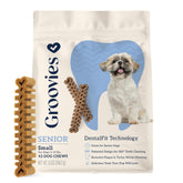Groovies Gentle and Flexible chews in packaging, easy daily administration for small dogs.