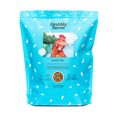 Grubbly Farms Omega Mix bag β omega-rich treats for laying hens.
