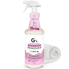 G's Cleaning Biodegradable Stain & Odor Remover bottle spray neutralizes odors on fabric