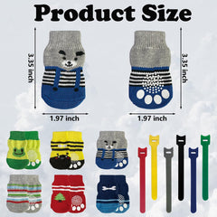 GSYUWIH cat booties anti-slip bottom with cute patterns