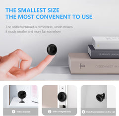GTYT compact security camera blends into decor for discreet indoor monitoring.
