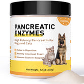 Guanshiya pancreatic enzymes bottle shown for dog digestion support