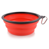 Guardians extra-large collapsible dog bowl closed for travel.