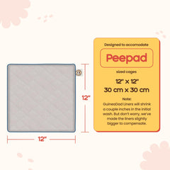GuineaDad liner extra-absorbent core keeps the habitat drier between cage cleanings.