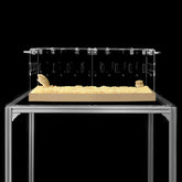 GuineaLoft Model-P3 acrylic cage lid open for easy feeding and cleaning