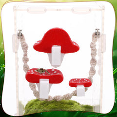 Guiqulai braided 5 cm platform providing a perching surface for medium spiders