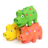 Guiwawa orange squeaky pig toy for small and medium dogs during interactive play.