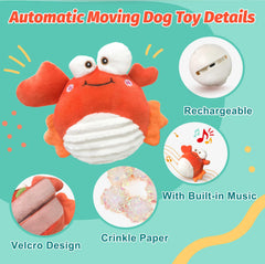 GUKCO Crab toy in Silent Mode for quiet play with sensitive dogs.
