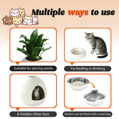 GULAIMOAO spacious 20.1-inch height provides roomy interior for cats of all sizes