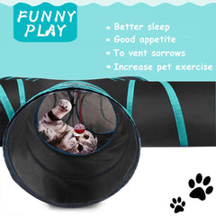 GUSTYLE Cat Tunnel 5 Way peep hole invites peek-and-play interactions.