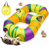 GUSTYLE cat tunnel 8-shaped design for active play and safe hideaways.