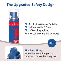 Gutes Leben Dog Instructor Spray button press demonstrates instant distraction.