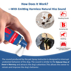 Gutes Leben Dog Instructor Spray emits harmless hiss during training.