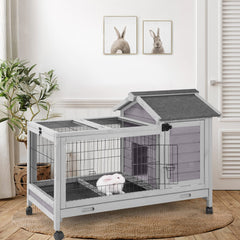 GUTINNEEN rabbit hutch indoor outdoor cage with run for flexible pet housing.