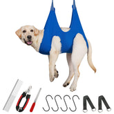 Guzekier dog grooming hammock nail-trim setup enables at-home care.