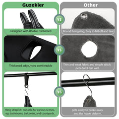 Guzekier hammock restraint bag stabilizes pets during sessions.