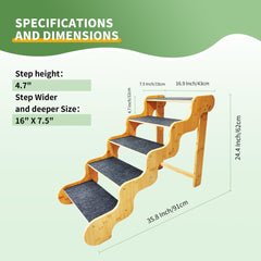 GXONE bamboo stair tread close-up highlighting non-slip surface.