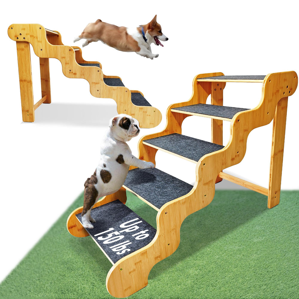 GXONE dog steps for bed during assembly, quick setup and stability.