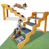GXONE dog steps for bed during assembly, quick setup and stability.