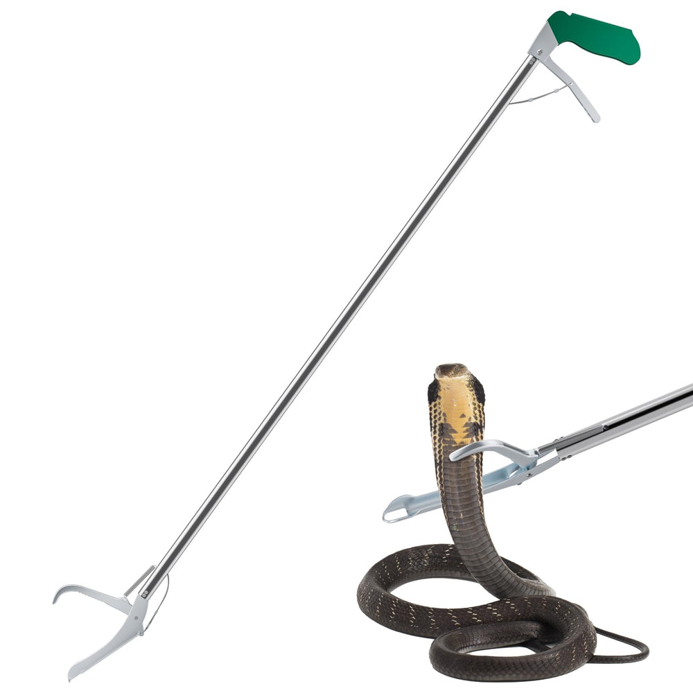 GYORGKSHI 52-inch snake tongs with wide jaw for secure capture of medium to large snakes.