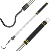 Gzlozak snake hook extended to 66 inches for safe distant handling.