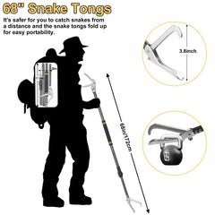 Gzlozak snake tongs with locking system for secure operation
