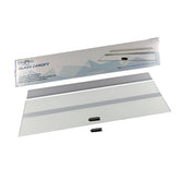 H2Pro glass canopy lid on Marineland 20 Long, front view, enhances light and reduces evaporation.