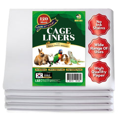 HA SHI bird cage liner 31x21.5 inches; pre-cut sheets for quick, clean cage flooring.