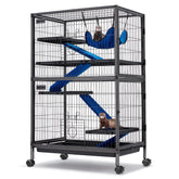 HABUTWAY 50''H chinchilla cage with rolling wheels for easy relocation.