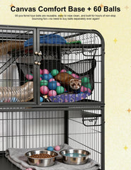 HAEZU ball pit setup shows tool-free installation for quick setup.