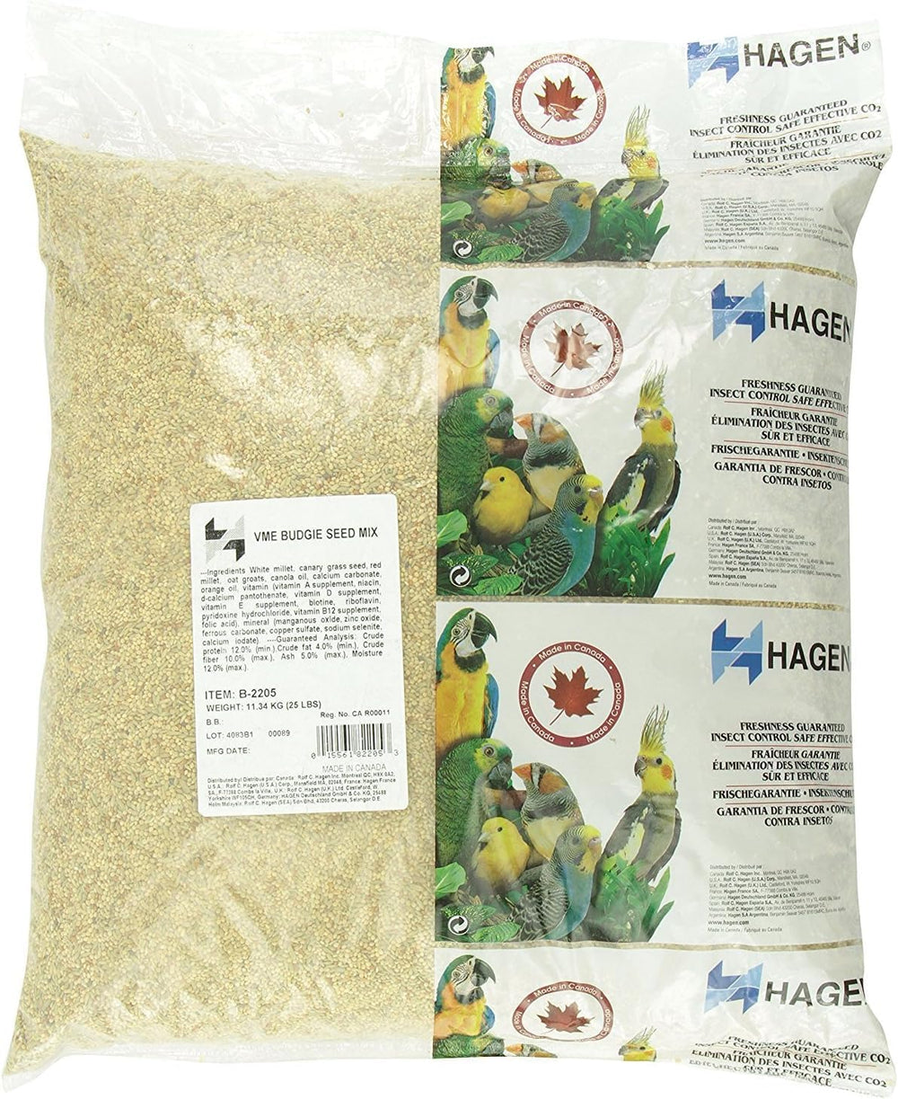 Hagen parakeet staple white millet seed bag for balanced nutrition and budgie health.