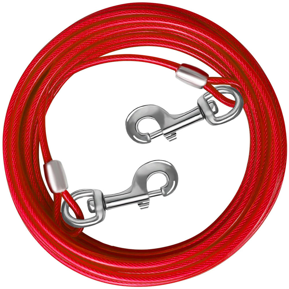HaiYUAN dog tie out cable 10ft rotating clip for flexible outdoor roaming