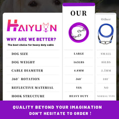 HaiYUAN tie-out cable 25ft for parks and campsites.